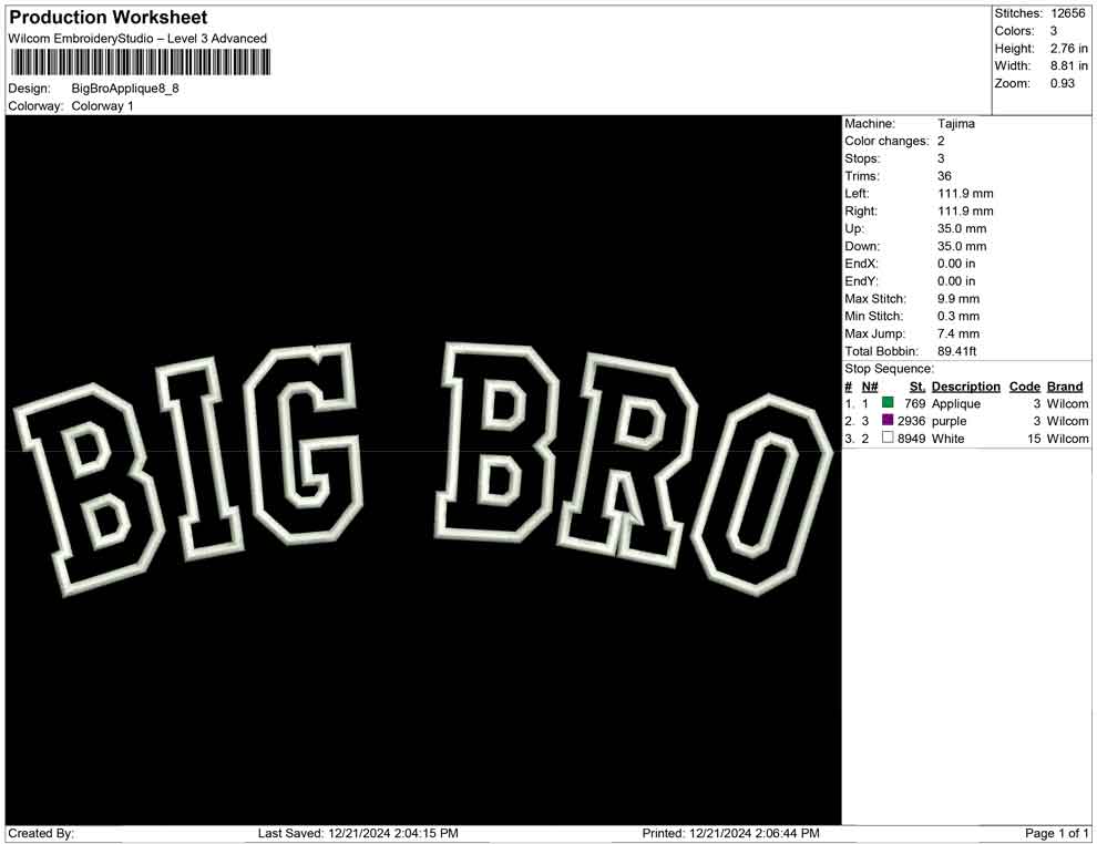 Big Bro Applique