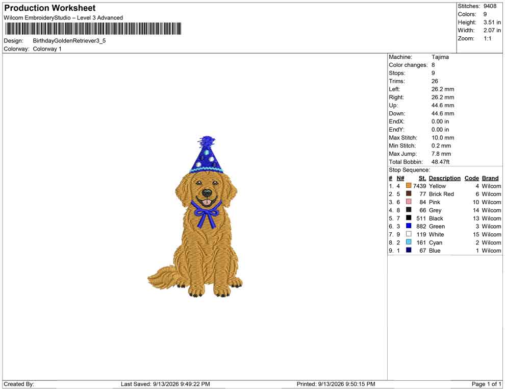 Birthday Golden Retriever