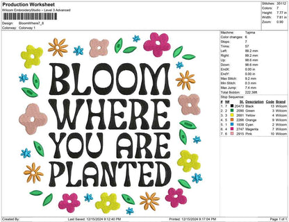 Bloom Where