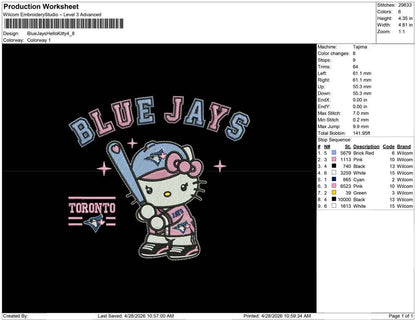 Blue Jays Hello Kitty