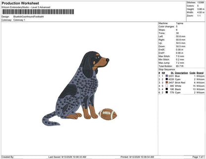 Bluetick Coonhound Football