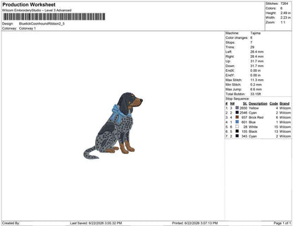 Bluetick Coonhound Ribbon
