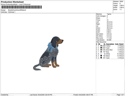 Bluetick Coonhound Ribbon