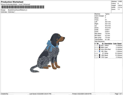 Bluetick Coonhound Ribbon