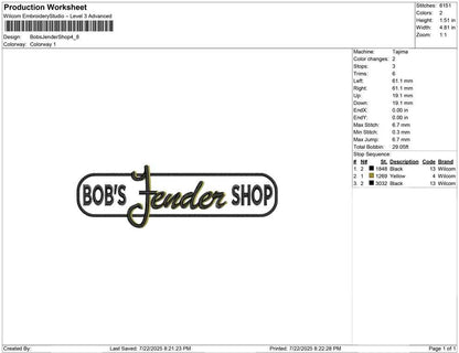Bobs Jender Shop