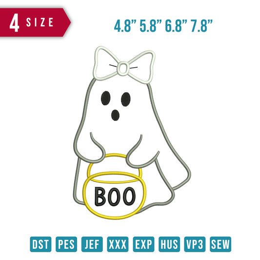 Boo Ghost Applique A