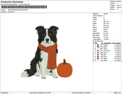 Border Collie Dog Halloween B