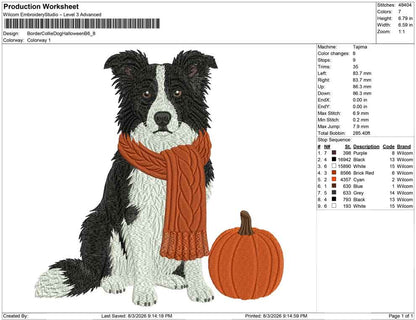 Border Collie Dog Halloween B