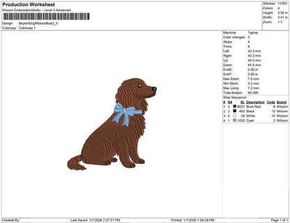 Boykin Dog Ribbon Blue
