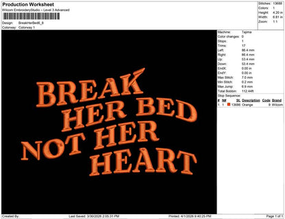 Break Her Bed