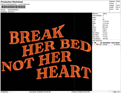 Break Her Bed