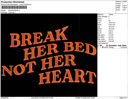 Break Her Bed