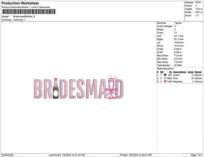 Bridesmaid Bottle