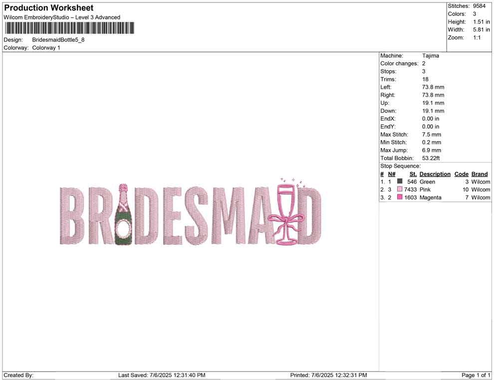 Bridesmaid Bottle
