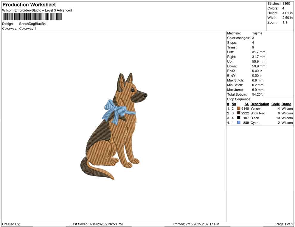 Brown Dog Blue B