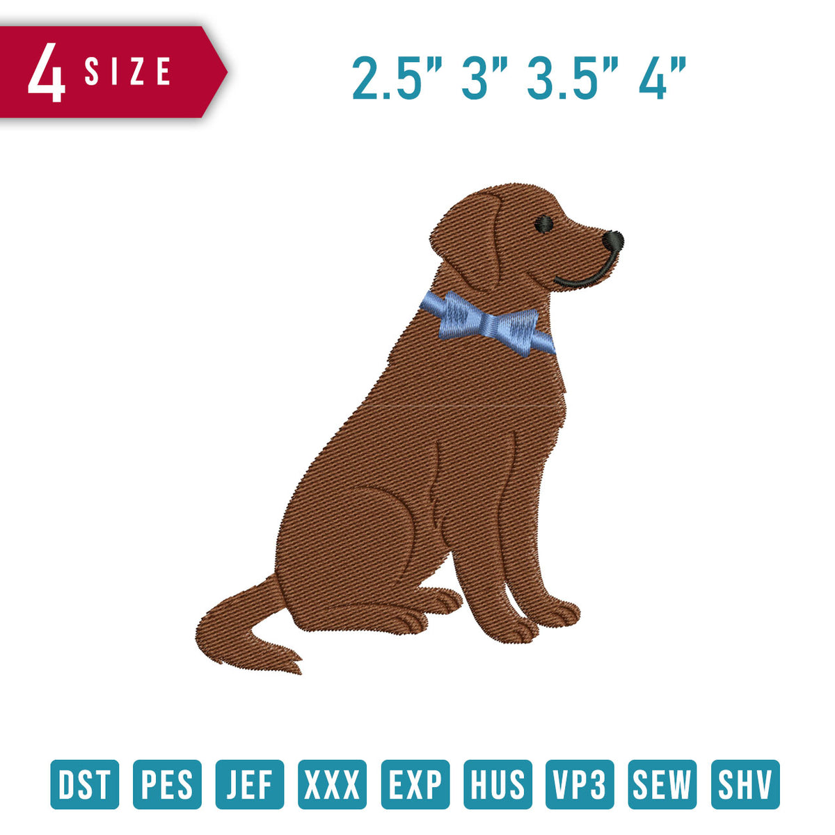Brown Dog With Bowtie