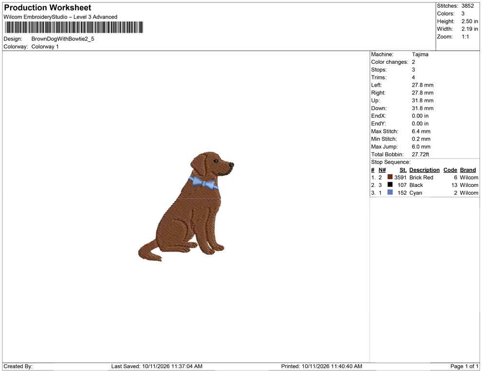 Brown Dog With Bowtie