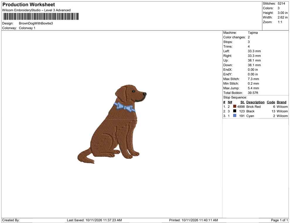 Brown Dog With Bowtie