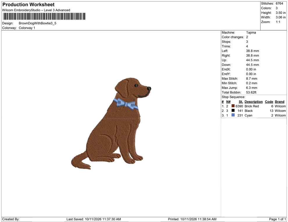 Brown Dog With Bowtie