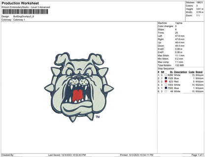 Bull dog grumpy