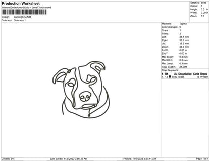 Bulldog line art