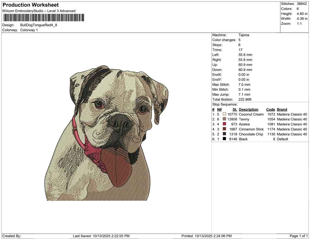 Bull Dog Tongue Red