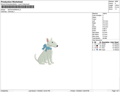 Bull Terrier Ribbon