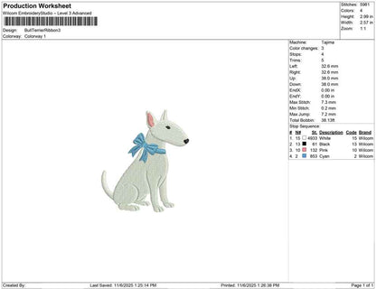 Bull Terrier Ribbon