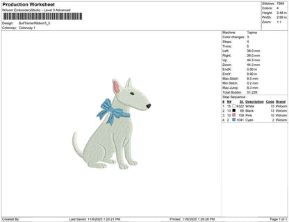 Bull Terrier Ribbon