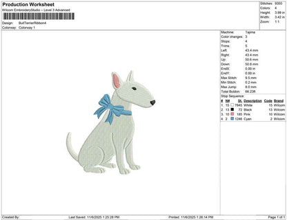 Bull Terrier Ribbon