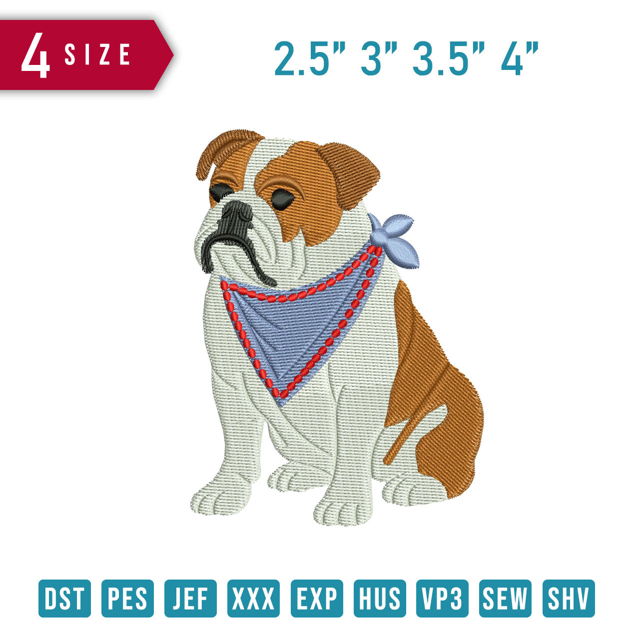 Bulldog Bandanna Blue