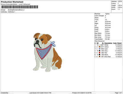 Bulldog Bandanna Blue