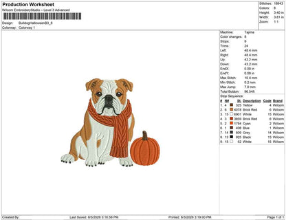 Bulldog Halloween B