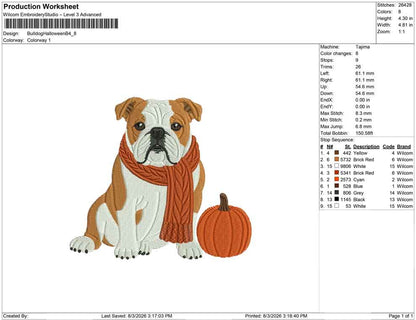 Bulldog Halloween B