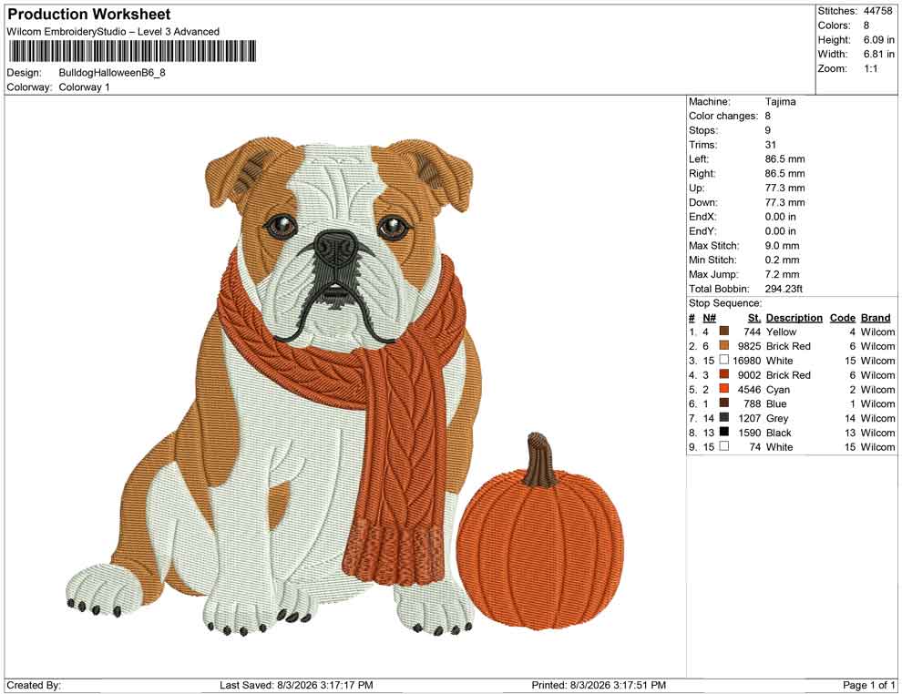 Bulldog Halloween B