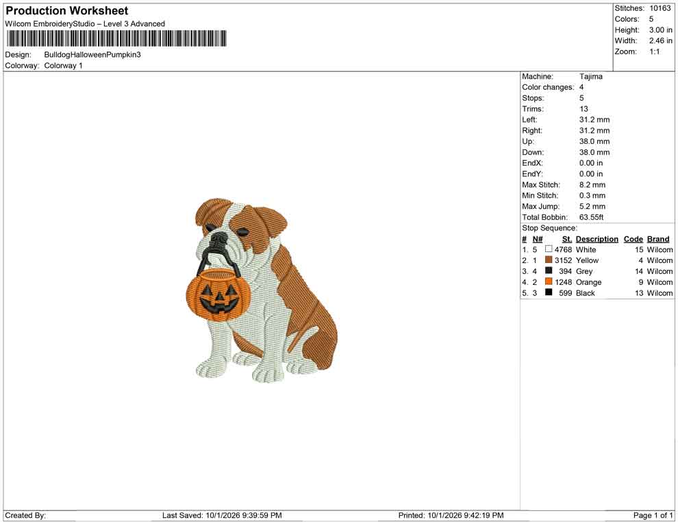 Bulldog Halloween Pumpkin