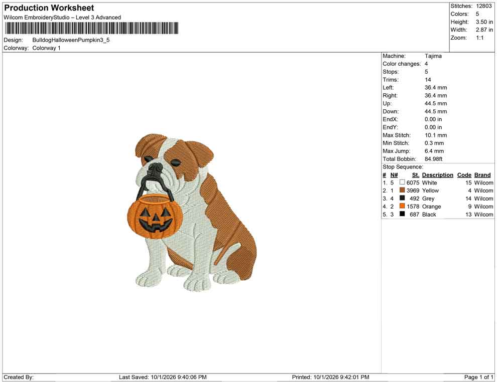 Bulldog Halloween Pumpkin
