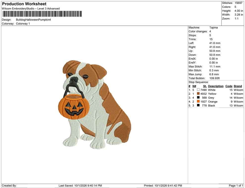 Bulldog Halloween Pumpkin