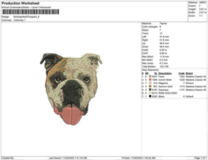 Bulldog Head Tongue