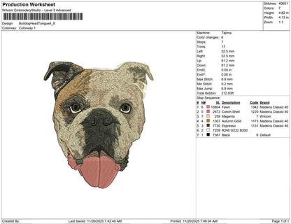 Bulldog Head Tongue