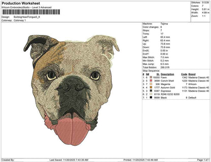 Bulldog Head Tongue
