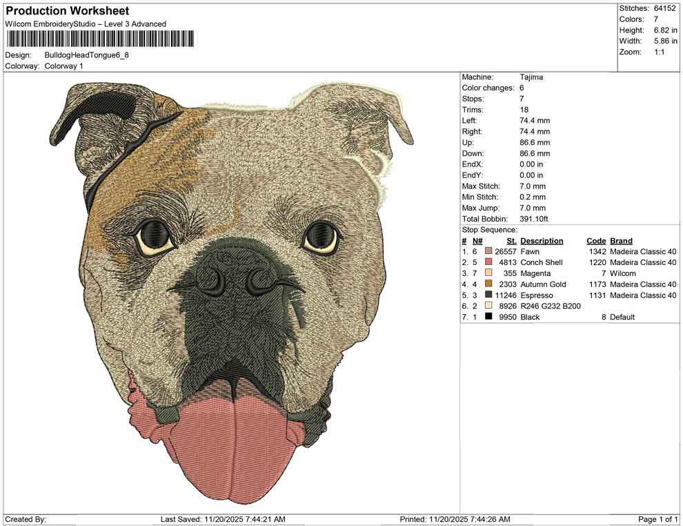 Bulldog Head Tongue
