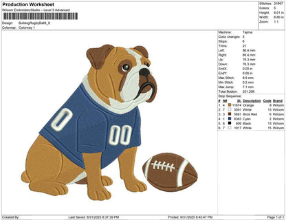 Bulldog Rugby Ball