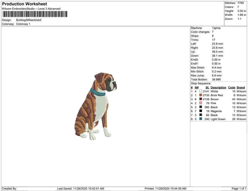 Bulldog Sit Necklice