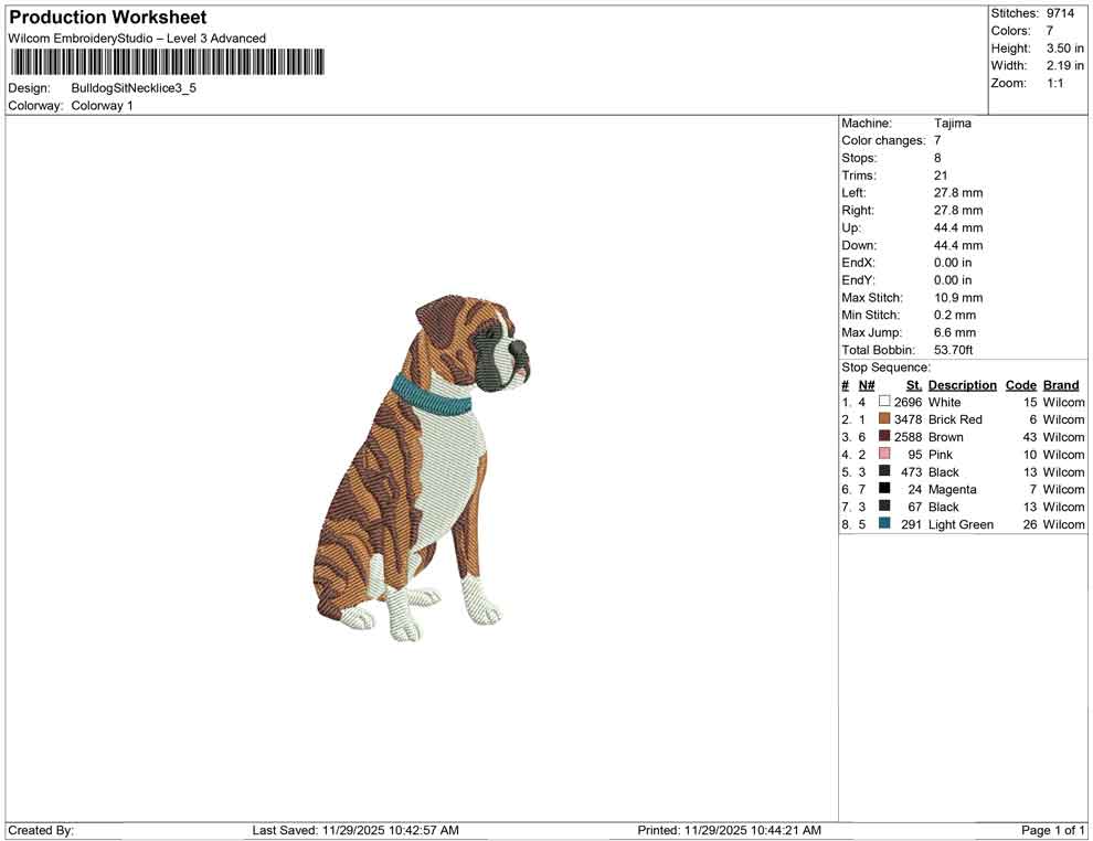 Bulldog Sit Necklice