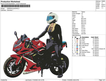 CBR Motorcycle Girl