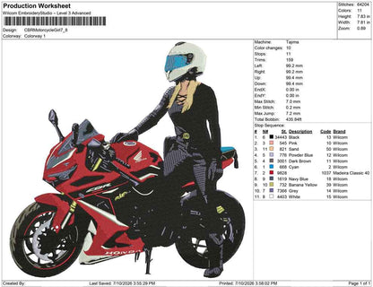 CBR Motorcycle Girl