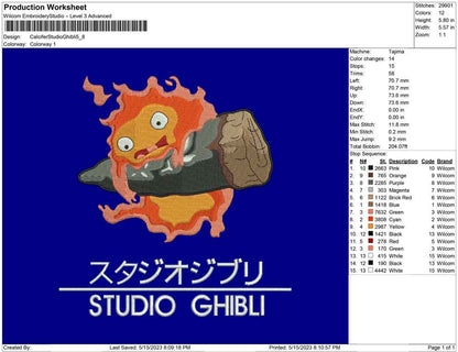 Calcifer Studio Ghibli