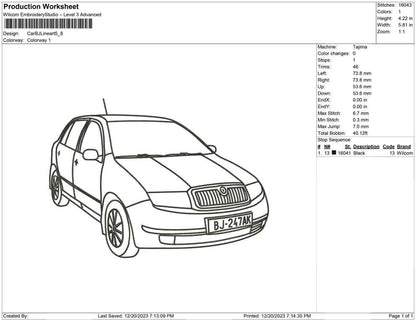 Car Bj Line art