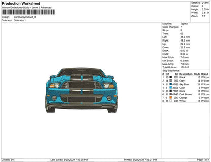 Car Blue Symetric